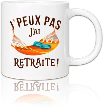 AHEZQILU Cadeau Retraite Homme Pour Collègue Papa Ami – Mug Humour J’peux Pas J’ai Retraite – Tasse Céramique 350 Ml, Micro-Ondes Et Lave-Vaisselle, Idée Originale Pour Pot De Départ Au Bureau