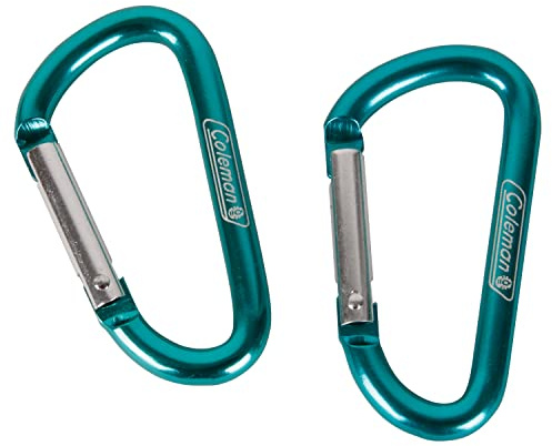 Coleman Deluxe Carabiner Links (2-Pack), Durable Carabiner Clips for Clipping Tools, Keys, & Gear, Supports up to 75lbs, Color May Vary