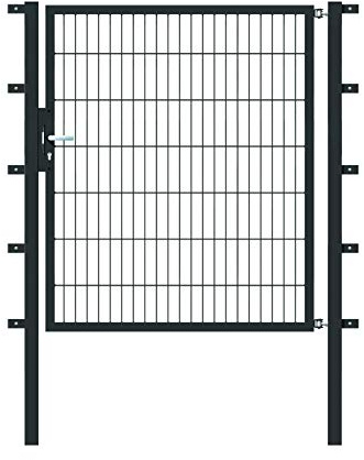 Alberts 647308 Einzeltor Flexo mit Zubehör | verschiedene Breiten und Höhen | anthrazit | Breite 125 cm | Höhe 140 cm