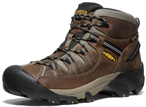 KEEN Men's Targhee 2 Mid Height Waterproof Hiking Boots,Shitake/Brindle,10.5