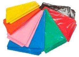 BOLSA PLASTICO CARNAVAL PAQUETE 25 BOLSAS 60X90CM (PLATA)