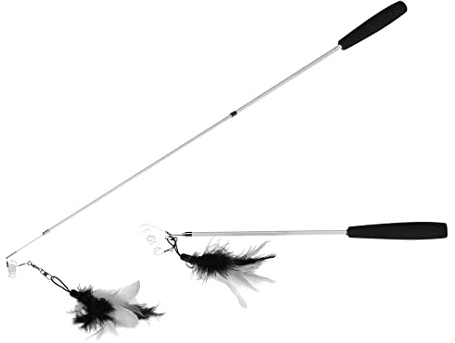 EBI 408-430453 Teleskop Katzenangel Fishing Rod black-white