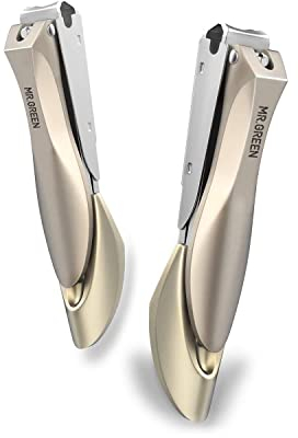 MR.GREEN Nagelknipser 2er-Set, Anti-Splash Nagelknipser mit Catcher, German Premium Edelstahl Nagelknipser, Scharfe Langlebige Nagelknipser für alle Altersgruppen, Männer, Frauen, Babys, Senioren