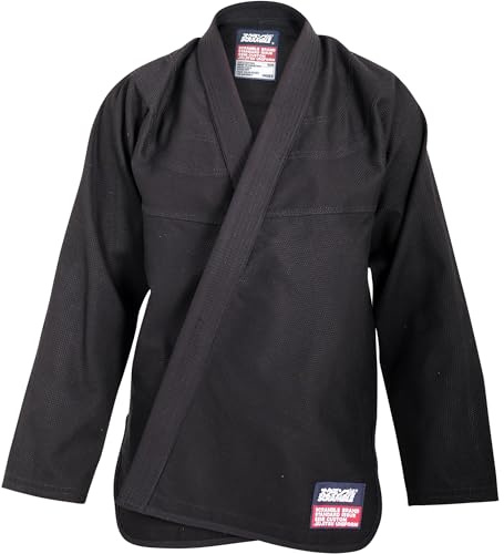 SCRAMBLE Standard Issue V3 BJJ Gi. Brazilian Jiu Jitsu Gi Kimono For Men, Includes Preshrunk Pants & Top. 100% Cotton Kimono, Training Uniform For BJJ, Karate, Judo & Martial Arts Sport.