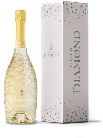 Liquid Diamond | Prosecco DOC in Gift Box 11% ABV | 75cl | Features this sparkling wine is bottled in Valdobbiadene, the heart of Prosecco, with fruity flavours with pops of peaches.