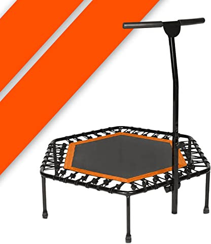 Bonplus BP | Fitness Trampolin | Klapptrampolin | Höhenverstellbar | Durchmesser 95cm | Jump Fitness | 5-Fach Verstellbarer Griff | Fitness