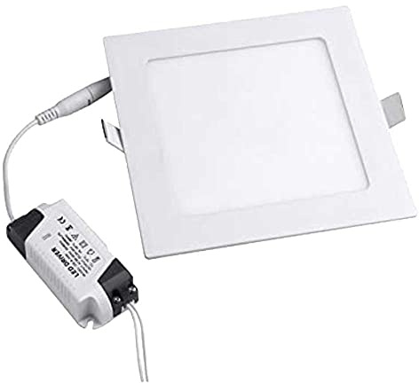 Manningham Lighting 6W LED Ceiling Light Square Recessed Daylight White 6500K Super Bright Indoor Lights Bedroom Kitchen Hallway Porch Energy Saving (1x Light)