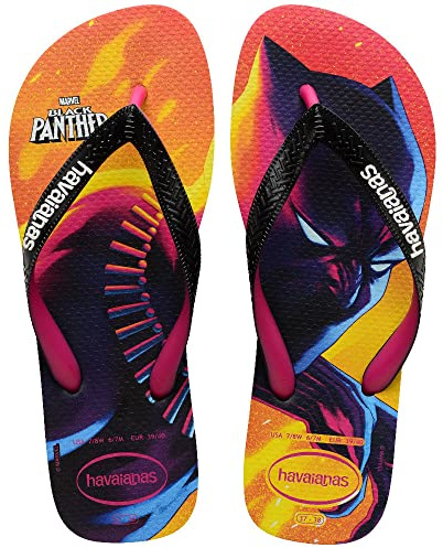 Havaianas Top Marvel Infradito Unisex - Adulto, Colore: Nero/Rosa Elettrico, Taglia: 41/42 EU