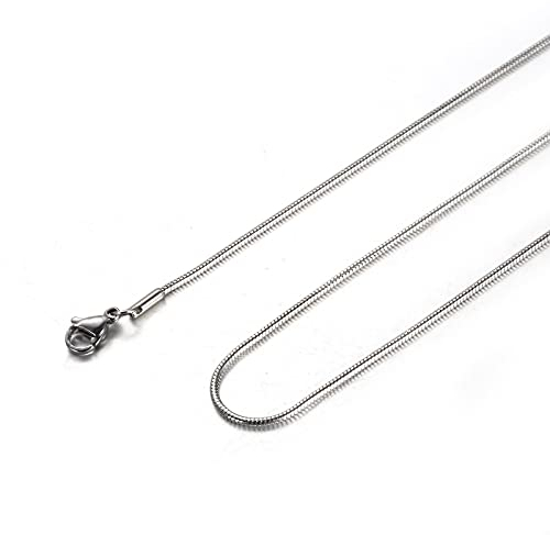 Banemi Halskette Herren, Kette Infinity Edelstahl Hummerschere Schlangenkette für Frauen Frau Freundin 60cm (Silber)