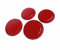 SUL 4 Pcs Hob Cover Set Stove Plate Cooker Top Burner Protector Silver Kit Home Kitchen Tools & Accessories Restaurants CANTEENS Safety Worktop Savers (Red)