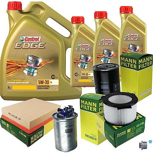 EISENFELS Inspektionspaket Wartungspaket Filterset mit 8 L Motoröl 5W-30 Ölfilter Luftfilter Innenraumfilter Kraftstofffilter Verschlussschraube