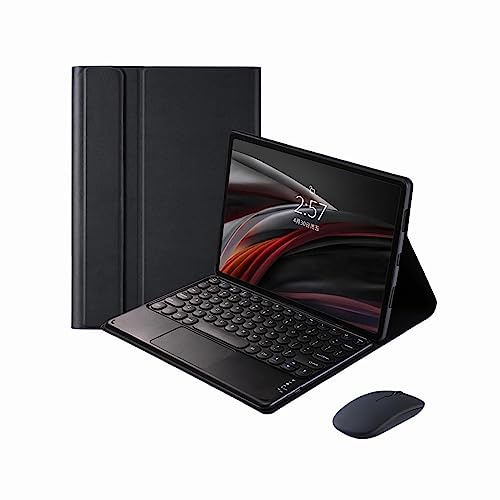 CLALOC Touchpad Teclado Y Ratón para Xiaomi Pad 6 11Inch 2023, Funda Teclado QWERTY,con Ratón Bluetooth Teclado Táctil Color Redondo Desmontable para Xiaomi Mi Pad 6Pro 11,Negro