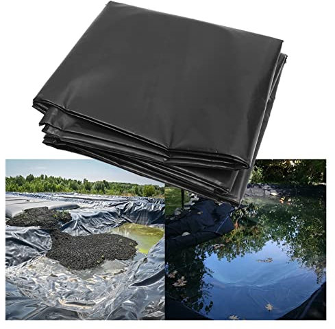 Teichfolie, robust, undurchlässig, faltbar, 5 m x 5 m, Gummi, Teichfolie für Landschaftsbau, langlebig und wasserdicht, Schwarz, 4 x 10 m, Schwarz