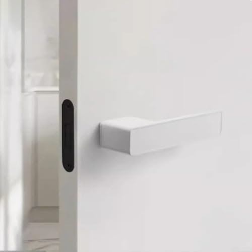 Serratura magnetica silenziosa in lega di zinco per porte della camera da letto, serratura integrata per interni, hotel, camera da letto, appartamento (bianco)