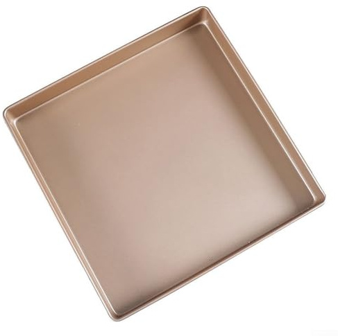 Teglia da forno quadrata in carbonio, 28 cm x 28 cm, antiaderente, strumento di cottura per torte