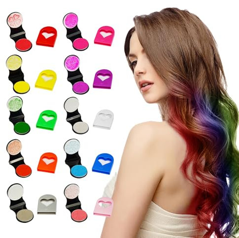 COLAYERIST Hair Chalk for Girls Kids, 10PCS Temporary Hair Dye Colour, Coloured Hair Chalk Wash Out Kids, Teenage Girls Gifts, Christmas Gifts for Kids Gifts for 5-15 Year OldGirls (Pink etc.)