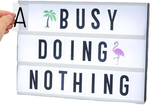 Caja De Cine Luminosa - Caja Luminosa De Carpa LED Personalizable, Caja Luminosa De Signo De Cine A4 | Tablero De Mensajes De Cine Alimentado Por USB Con Cartas, Buzón Per