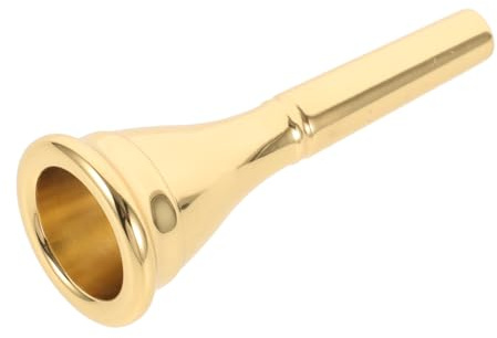Kupfer French Horn Mundstück Gelb, Glänzendes Ersatzmundstück für Waldhorn | Tragbares Metallteil, Bühne und Proben, Zubehör für Blechblasinstrumente, für Professionelle und Anfänger