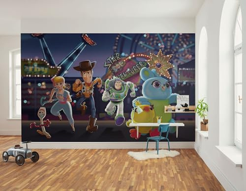 Komar Vlies Fototapete - Disney and Pixar Toy Story Team - Größe 400 x 250 cm - Kinderzimmer, Kindertapete, Tapete