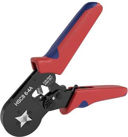 DIYGEEK Crimpadora Terminales Electricos, AWG23-7/0.25-10mm² Crimpadora Punteras, Carraca Autoajustable Crimpadora, Para Bricolaje y Reparaciones Domésticas