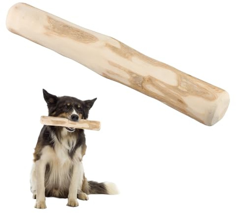 QINGZY Kaffeeholz für Hunde, Größe S 18.5 * 3-3.5cm, M 21 * 3.5-3.7cm, Holzknochen als Hundespielzeug, Natürliches Kauspielzeug aus nachhaltigem Holz, Robuster für Kleine und Mittlere (M)