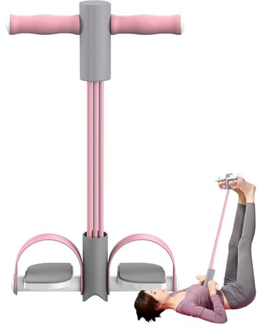 Bauchtrainer, Sit-up Trainingsgeräte Bodybuilding Expander, Fitness-widerstandsbänder - 4-röhren-Pedal-knöchelzieher, Elastisches Sit-Up Pull Rope, 4 Röhre, Für Fitness Abnehmen Training Yoga