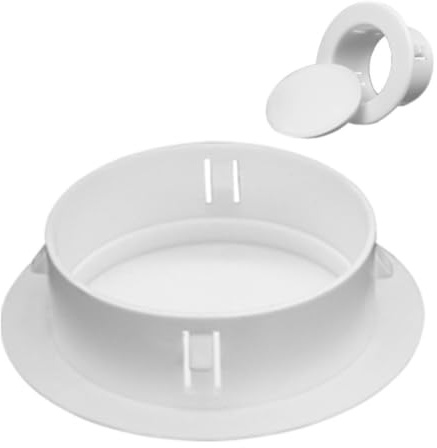FUANA Cache-trou mural en plastique pour climatisation - 40 à 150 mm - Pour protection contre la poussière et les insectes - Grille ronde en maille - Accessoires de radiateur - Blanc