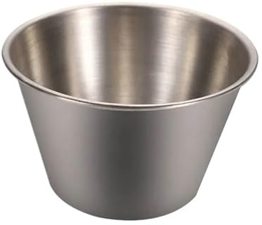 OZLCUA Ciotole Aperitivo Set da 12 mini tazze for salsa, in acciaio inox, for insalata e pomodori, riutilizzabili, rotonde, for ristoranti di casa(201stainless steel-L)