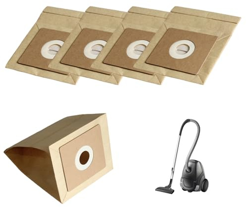 5 Pcs Vacuum Cleaner Bags Strong Paper Vacuum Dust Bags Compatible with Bush Argos Model VCB35B15C1J7W-70 VYTRONIX RBC02 BC-402 BC-501 Argos Value VC-401 VC-402 Vacuum Cleaner Accessories