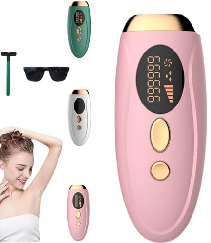 Shine ipl 2.0 – Premium Hair removal bundle, dispositivo di depilazione IPL, dispositivo di depilazione antidolorifico, per donna/uomo, viso, bikini, corpo, gambe, ascelle (rosa)