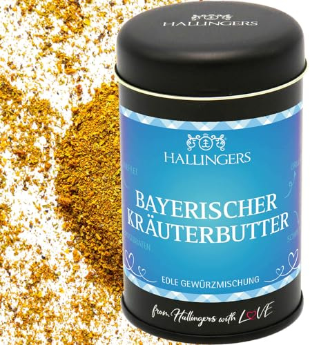 Hallingers Genuss Manufaktur Gewürzmischung Geschenk - Koch-Gewürze in edler Geschenk-Dose Bayerischer Krä... für Dips, Gemüse & Fleisch, Geschenkidee für Frauen Männer