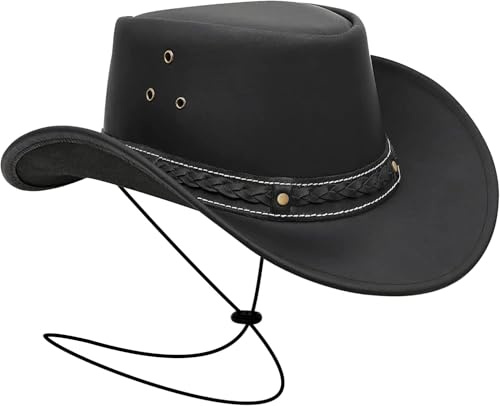BRANDSLOCK Cowboy Hat for Men Women Lightweight Handcrafted Western Shapeable Wide Brim Durable Hat