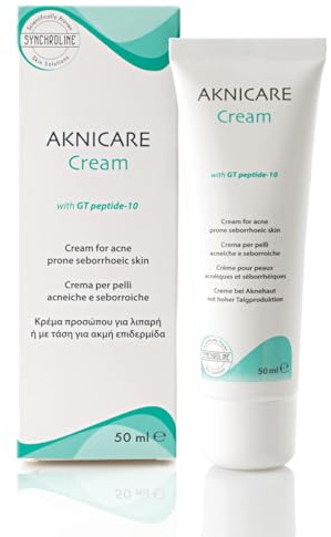 Synchroline – Aknicare Cream 50 Ml Crema Dispositivo Médico para Acné Leve-Moderado con Efecto Seborregulador e Hidratante, Made in Italy