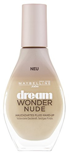 Maybelline New York Dream Wonder Nude Make-Up Ivory 10 / Flüssige Schminke in einem Hautfarben-Ton für ein natürliches Ergebnis ohne Maskeneffekt, inkl. innovativem Applikator, 1 x 20 ml