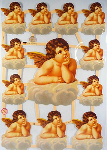 Glanzbilder Putte Engel Jugendtraum EF 7158 B Oblate Posiebilder Scrapbook Deko GWI 398