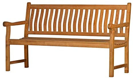 Kai Wiechmann Teak Gartenbank 140 cm 2-Sitzer 3-Sitzer Massivholz Premium wetterfest