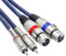 Tisino, cavi stereo audio HiFi, a due uscite, 1,5 m, 2 femmina XLR, 2 maschio RCA, cavo audio