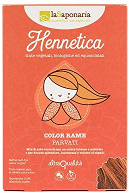 La Saponaria | Tinte vegetal de henna cabello rojo cobrizo. Color natural y duradero. 100 g (Cobrizo, 100g)
