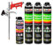 Isolbau Bauschaum-Set - Inkl. 3 x 1K Montageschaum B2 Pistolenschaum mit hervorragender Schall und Wärmedämmung (je 750 ml), 1 x PU-Schaum-Reiniger (500 ml) & 1 x Schaumpistole, Dämmen