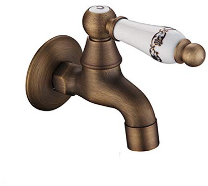 Vintage Wandmontage-Kaltwasserhahn Badezimmer WC Waschbecken Badewanne Messing Armaturen Garten Waschmaschine Mop Pool
