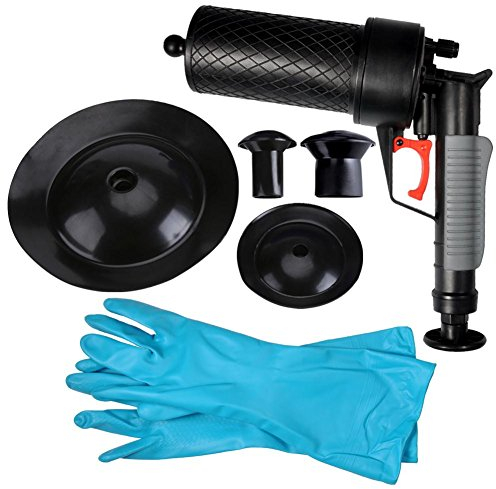 Mumusuki Air Power Drenaje Blaster Alta presión Potente Fregadero Manual Desatascador Desagüe Limpiador Bomba para baño obstruido Aseo Tubería Bañera Baño Ducha