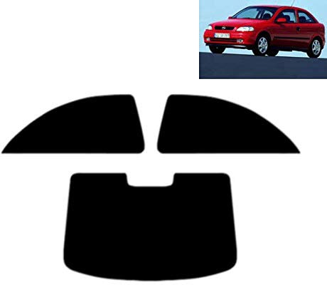 Passgenaue Tönungsfolie für-Opel Astra G 3-Türen 1998-2004 Heck/Seitenscheiben (20% Schwarz)