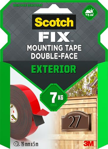 Nastro per montaggio da esterni Scotch-Fix 411-1950-P, 19 mm x 5 m, 1 rotolo/confezione (la confezione può variare)