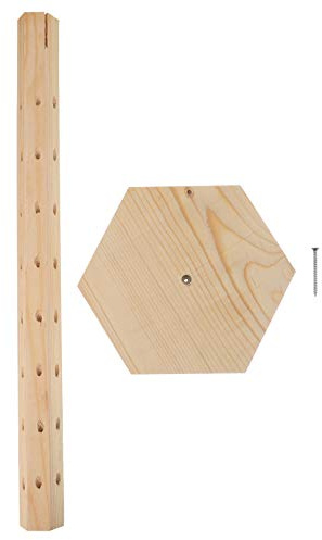 Cabilock Support à Sucettes en Bois Trou Rond 360° Rotatif pour Présentation de Bonbons Table de Fête Design Simple et Surface Lisse