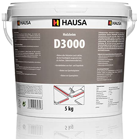 Holzleim 5 kg Eimer Wasserfest D3 Weißleim Leim lösemittelfrei Holzkleber Baukleber Basteln Extra Stark für vielseitige Verleimungs- und Bastelarbeiten hitzebeständig