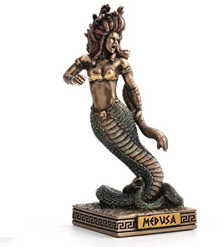 Veronese Design Medusa The Gorgon - Figura en Miniatura Pintada a Mano de Resina