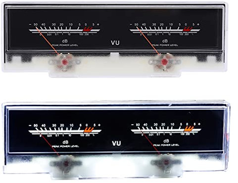 Power Amplifier DB-Messgerät, VU Meter mit 3 weißen LED-Hintergrundbeleuchtung, Schallpegeltester mit vertikaler Arbeitsrichtung