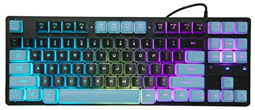 Bewinner Kabelgebundene Gaming-Tastatur, Gaming-Tastatur mit RGB-Hintergrundbeleuchtung, 87 Anti-Ghosting-Tasten, Ergonomische Desktop-Notebook-Tastatur für OS X, 10/8/7/ XP (Schwarz und