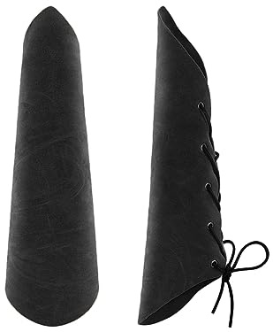 2PCS Arm Guards PU Leather Viking Bracers Arm Braces Cosplay Archery Arm Guards Adult Leather Gauntlet Wristband Medieval Arm Guards Knight LARP Retro Renaissance Arm Guards for Women Men