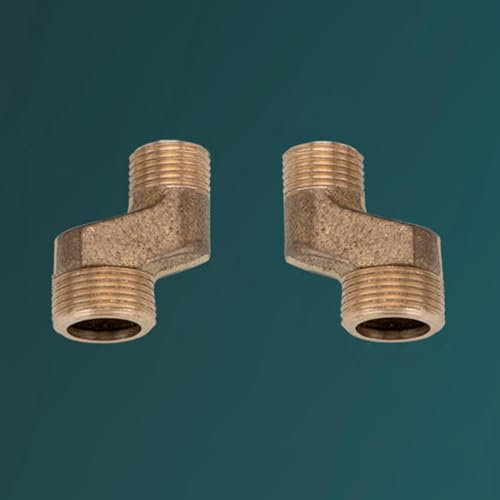 BiaoTeng S-Anschluss Wandarmatur Exzenter Anschluss 1/2 - 3/4 Adapter Wandmontage Duscharmatur Messing 2 Stück Duscharmatur Adapter Verstellbar, B